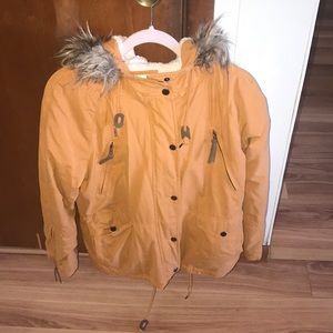 Mustard Yellow forever 21 winter coat
